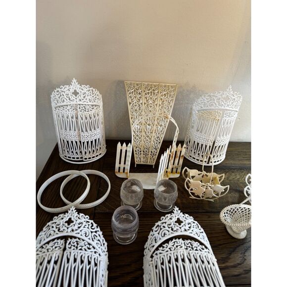 Lot of vintage wedding cake decorating pieces, wedding decor items - Picture 10 of 13